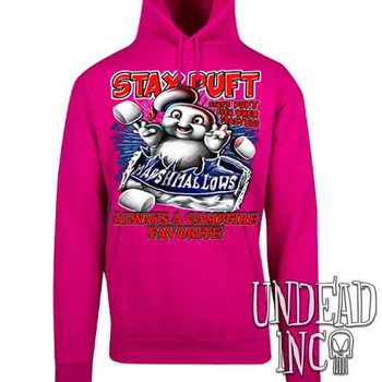 Stay Puft Marshmallows - Mens / Unisex HOT PINK Fleece Hoodie