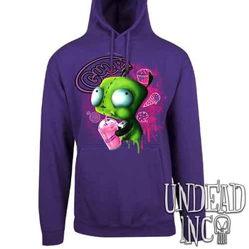 Invader Zim Gir Slurpin - Mens / Unisex PURPLE Fleece Hoodie