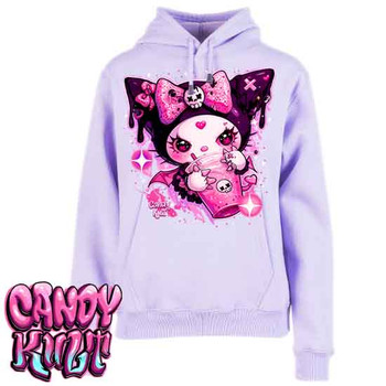 Graffiti Shake Kawaii Candy - Ladies / Juniors LAVENDER Fleece Hoodie