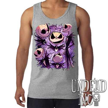 Sketchbook Skellington - Men's GREY Tank Singlet