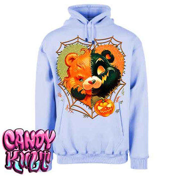 All Stitched Up Fright Candy - Mens / Unisex LIGHT BLUE Fleece Hoodie