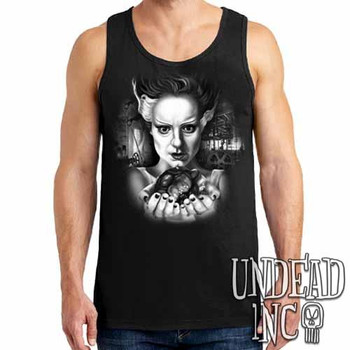 Bride Of Frankenstein Heart Black Grey Mens Tank Singlet