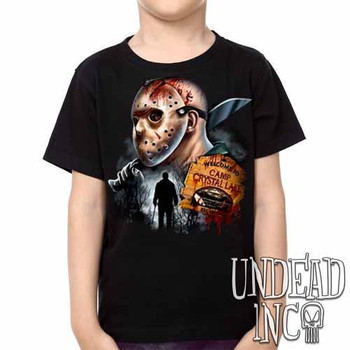 Jason Voorhees Camp Crystal Lake -  Kids Unisex Girls and Boys T shirt Clothing