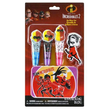 The Incredibles Disney Lip Gloss Tin Cosmetic Set