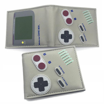 Nintendo Game Boy With Buttons PU Leather Bifold Wallet