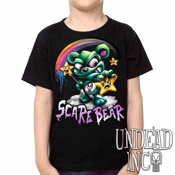 Undead Inc Scare Bear Hunting Stars -  Kids Unisex Girls and Boys T shirt Clothing