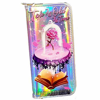 Beauty & The Beast Rose Tale As Old As Time Undead Inc Hologram Long Line Wallet Purse