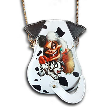 Cruella 101 Dalmatians Undead Inc Small Shoulder Bag / Purse With Removable Chain