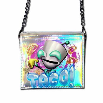 Invader Zim Gir TACO! Undead Inc Hologram Shoulder Bag With Removable Chain