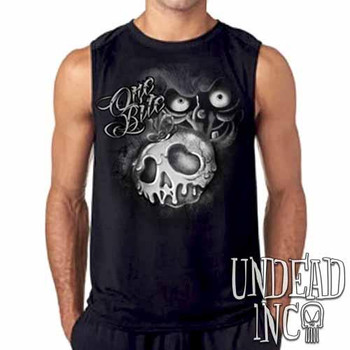 Villains One Bite Poison Apple Black & Grey Mens Sleeveless Shirt