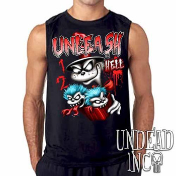 Cat In The Hat Unleash Hell Mens Sleeveless Shirt