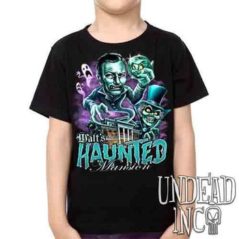 Walt's Haunted Mansion - Kids Unisex Girls and Boys T shirt Clothing