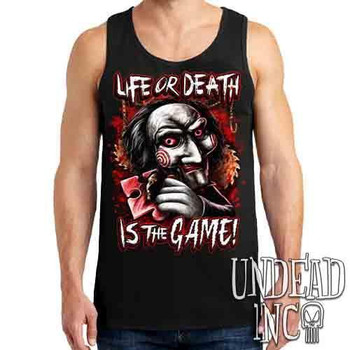 SAW Puppet Life Or Death - Mens Tank Singlet