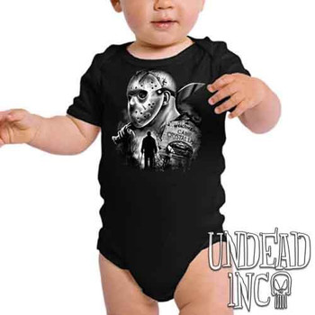 Jason Voorhees Camp Crystal Lake Black & Grey - Infant Onesie Romper