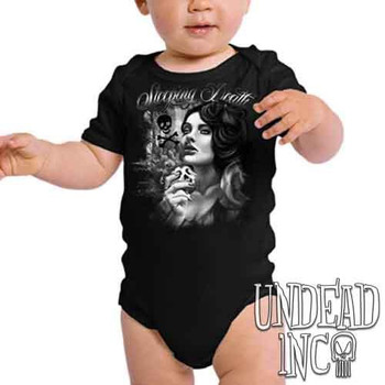 Snow White Poison Apple "Sleeping Death" Black & Grey - Infant Onesie Romper