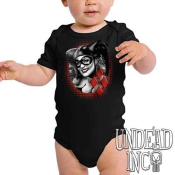 Harley Quinn Black & Grey - Infant Onesie Romper