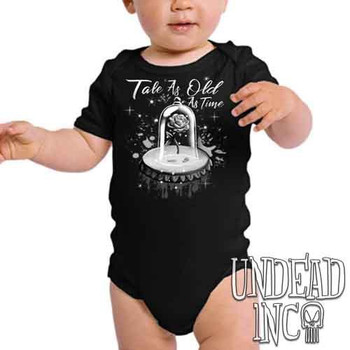 Tale As Old As Time Enchanted Rose Black & Grey - Infant Onesie Romper