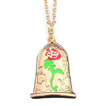 Beauty & The Beast Rose Necklace-1