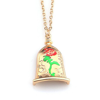 Beauty & The Beast Rose Necklace-1
