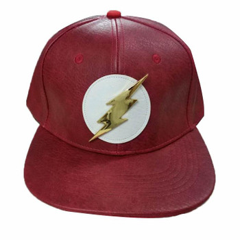 The Flash Pu Leather With Metal Logo Cap Hat