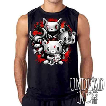 Gloomy Bear Black & Grey - Mens Sleeveless Shirt