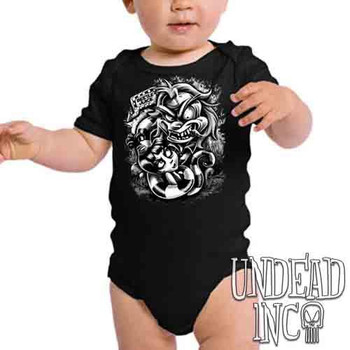 Beetlejuice Graveyard Snake Black & Grey - Infant Onesie Romper