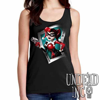 Joker Card Harley Quinn - Ladies Singlet Tank