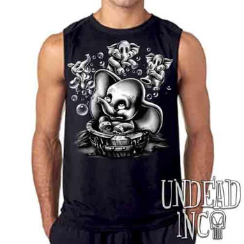 Dumbo Bubble Bath Parade Black & Grey - Mens Sleeveless Shirt