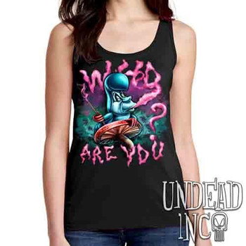 Who Are You? Caterpillar Alice In Wonderland - Ladies Singlet Tank