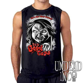 Chucky Bad Guys Black & Grey - Mens Sleeveless Shirt