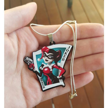 Harley Quinn Joker Card Necklace