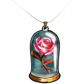 Beauty and the Beast Enchanted Rose Necklace