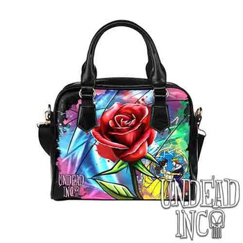 Undead Inc Beauty & The Beast Stained Glass Rose Shoulder / Hand Bag