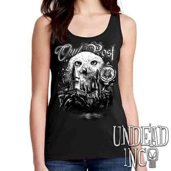 Owl Post Harry Potter Black & Grey - Ladies Singlet Tank