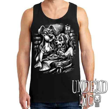 Lady & The Tramp Siamese Catastrophe Black & Grey- Mens Tank Singlet