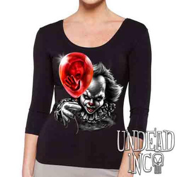 Pennywise Balloon Black & Grey - Ladies 3/4 Long Sleeve Tee