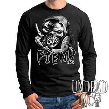 FIEND 138 Misfit Black & Grey - Mens Long Sleeve Tee