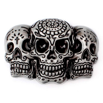 Mexican Sugar Skull Belt Buckle