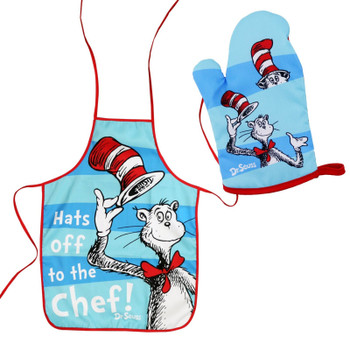 Cat In The Hat Kids Apron & Oven Mitt Set