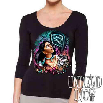 Pocahontas Colors Of The Wind - Ladies 3/4 Long Sleeve Tee