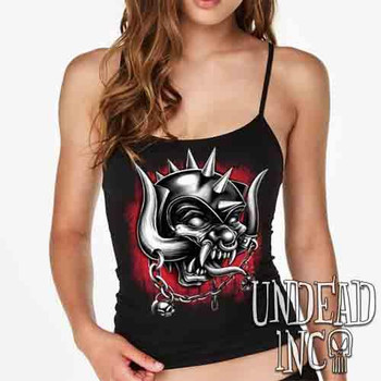 Warpig Motorhead Black & Grey - Petite Slim Fit Tank