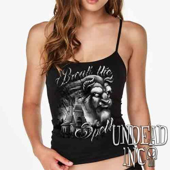 Beauty & the Beast "Break the Spell Black & Grey - Petite Slim Fit Tank