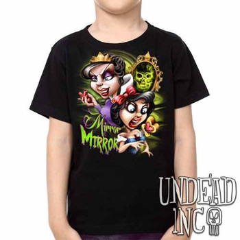 Snow White Mirror Mirror - Kids Unisex Girls and Boys T shirt Clothing