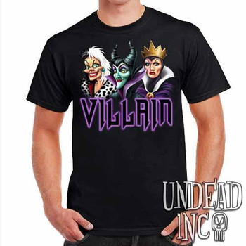 VILLAIN - Cruella Maleficent & Evil Queen - Mens T Shirt