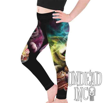 Cheshire Cat Tea Party Kids Leggings