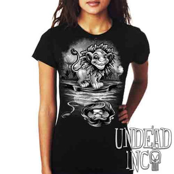 Simba Reflections Of A King Black & Grey - Ladies T Shirt