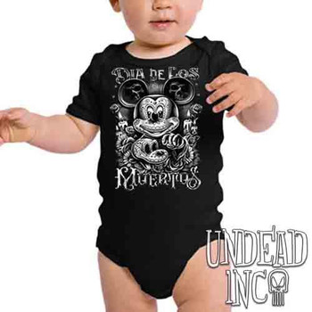 Mickey Day Of The Dead Black & Grey - Infant Onesie Romper
