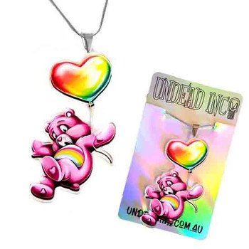 Cheer Bear Balloon Undead Inc STAINLESS STEEL Necklace
