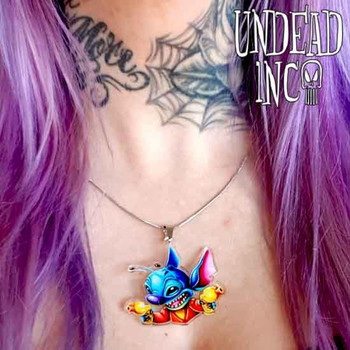 Stitch Ray Guns Undead Inc STAINLESS STEEL Necklace