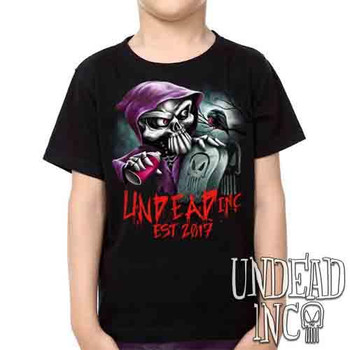 Undead Inc Mortis Graveyard -  Kids Unisex Girls and Boys T shirt Clothing